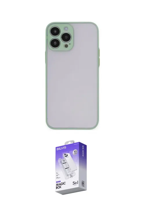 ieg™ iPhone 15 Pro Max Kılıf Ahenk Çizgi Serisi - Siyah Bilvis 5in1 3D Magic Cam Ekran Koruyucu
