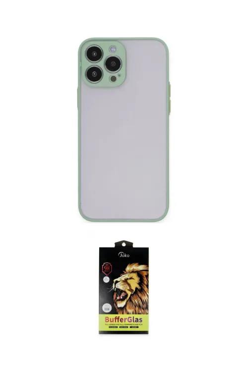 ieg™ iPhone 15 Pro Max Kılıf Ahenk Çizgi Serisi - Siyah Buffer Cam Ekran Koruyucu