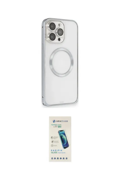 ieg™ iPhone 15 Pro Max Kılıf Ahenk Işık Serisi - Şeffaf Pasifik Cam Ekran Koruyucu