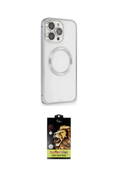 ieg™ iPhone 15 Pro Max Kılıf Ahenk Işık Serisi - Siyah Buffer Cam Ekran Koruyucu