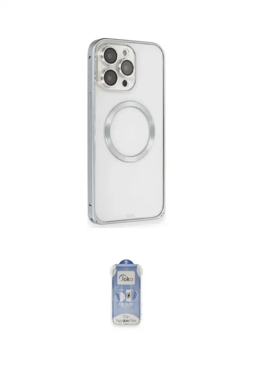 ieg™ iPhone 15 Pro Max Kılıf Ahenk Işık Serisi - Siyah Joko Magic 5D Cam