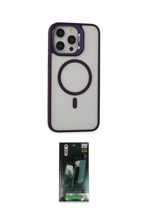 ieg™ iPhone 15 Pro Max Kılıf Ahenk Klasik Özel Seri - Şeffaf 360 Full Body Arka Koruyucu