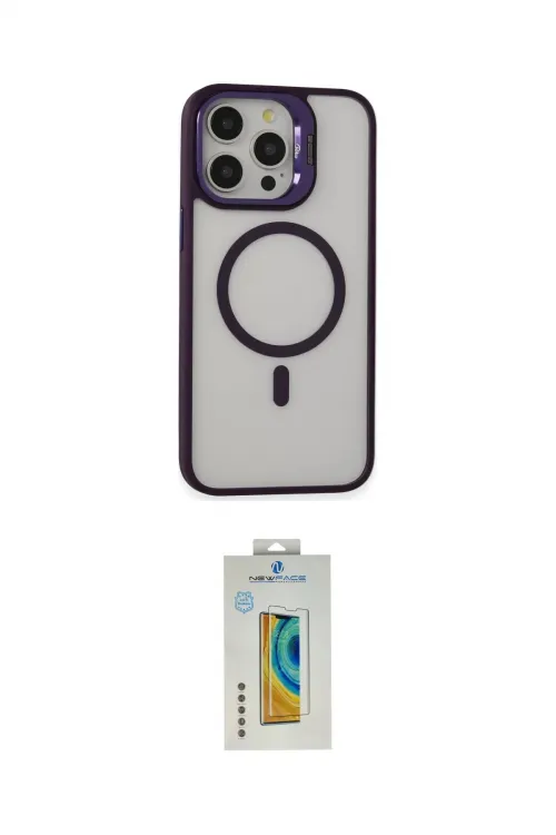 ieg™ iPhone 15 Pro Max Kılıf Ahenk Klasik Özel Seri - Siyah Polymer Nano Ekran Koruyucu
