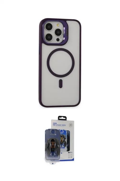 ieg™ iPhone 15 Pro Max Kılıf Ahenk Klasik Özel Seri - Siyah Vanessa Magic Cam