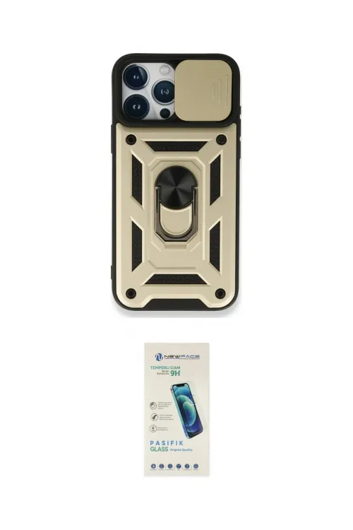 ieg™ iPhone 15 Pro Max Kılıf Ahenk Klasik - Şeffaf Pasifik Cam Ekran Koruyucu