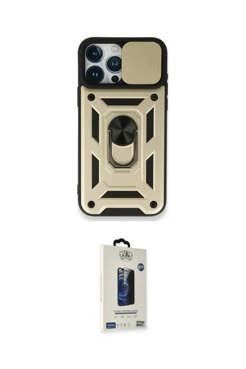 ieg™ iPhone 15 Pro Max Kılıf Ahenk Klasik - Siyah Bilvis Hayalet Cam Ekran Koruyucu