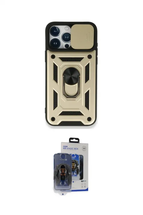 ieg™ iPhone 15 Pro Max Kılıf Ahenk Klasik - Siyah Vanessa Magic Cam