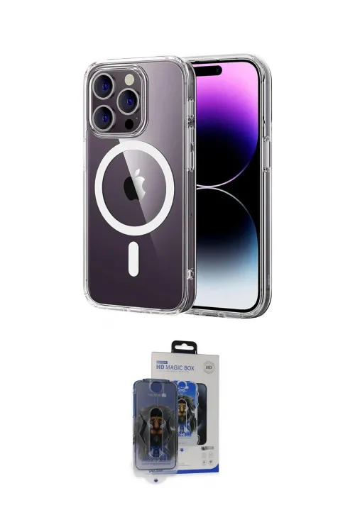 ieg™ iPhone 15 Pro Max Kılıf Ahenk Minimal Serisi - Siyah Vanessa Magic Cam