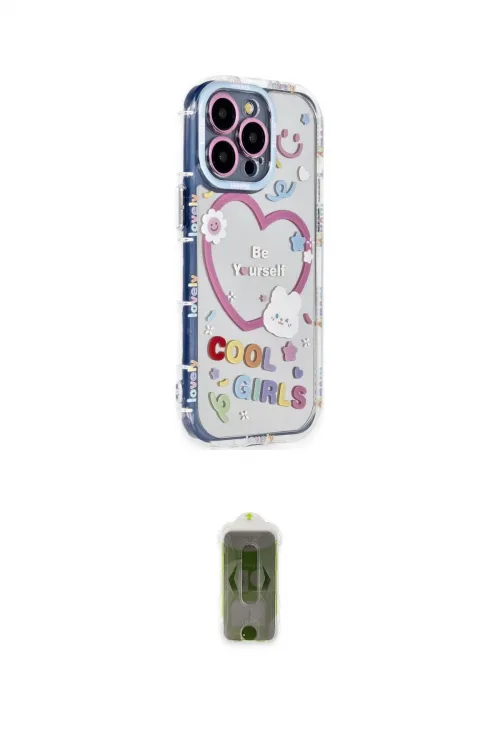 ieg™ iPhone 15 Pro Max Kılıf Ahenk Modern Serisi - Siyah Joko Magic 5D Hayalet Cam