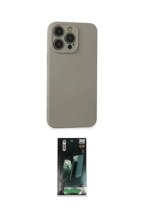 ieg™ iPhone 15 Pro Max Kılıf Ahenk Serisi - Şeffaf 360 Full Body Arka Koruyucu