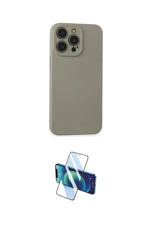 ieg™ iPhone 15 Pro Max Kılıf Ahenk Serisi - Siyah 3D Antistatik Seramik Nano Ekran Koruyucu