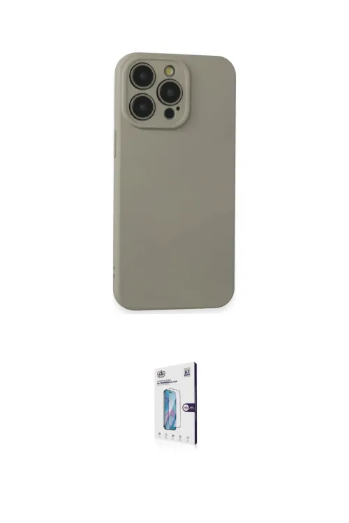 ieg™ iPhone 15 Pro Max Kılıf Ahenk Serisi - Siyah Bilvis 0.18mm Plus Cam Ekran Koruyucu
