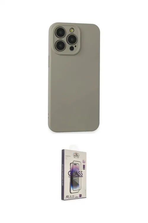 ieg™ iPhone 15 Pro Max Kılıf Ahenk Serisi - Siyah Bilvis 3D Cam Ekran Koruyucu