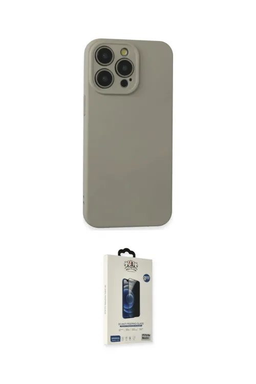 ieg™ iPhone 15 Pro Max Kılıf Ahenk Serisi - Siyah Bilvis Hayalet Cam Ekran Koruyucu