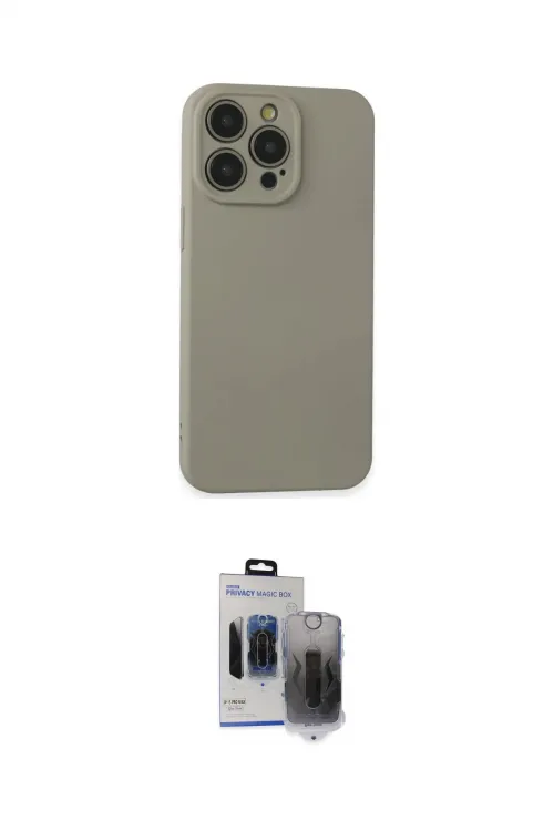 ieg™ iPhone 15 Pro Max Kılıf Ahenk Serisi - Siyah Vanessa Magic Hayalet Cam