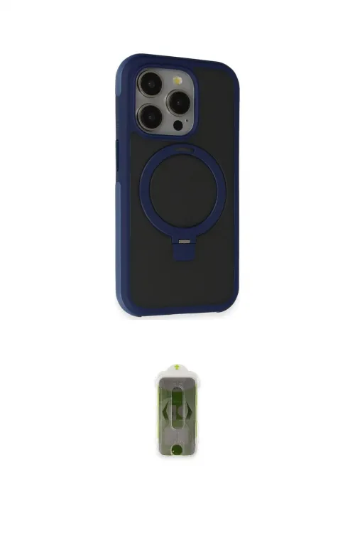 ieg™ iPhone 15 Pro Max Kılıf Ahenk Yansıma Özel Seri - Siyah Joko Magic 5D Hayalet Cam