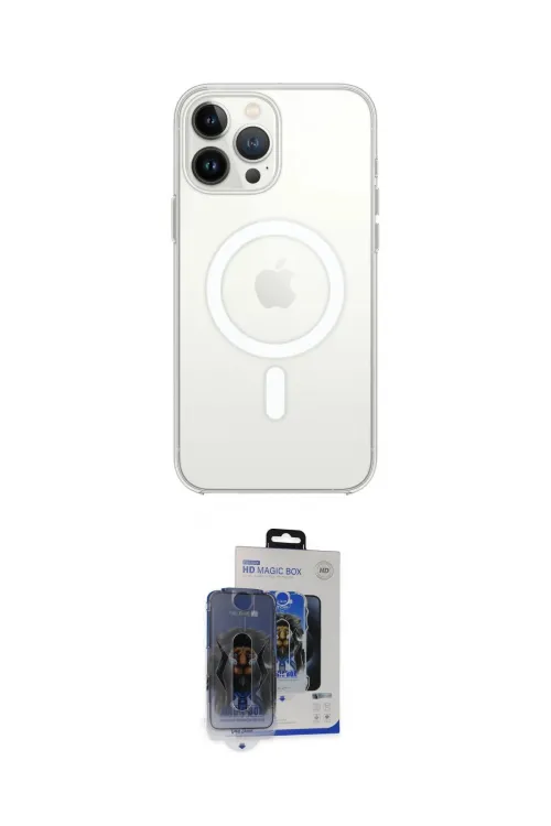 ieg™ iPhone 15 Pro Max Kılıf Ahenk Yansıma Prime - Siyah Vanessa Magic Cam