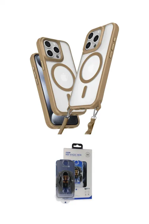 ieg™ iPhone 15 Pro Max Kılıf Atlas Doku Koleksiyonu - Siyah Vanessa Magic Cam