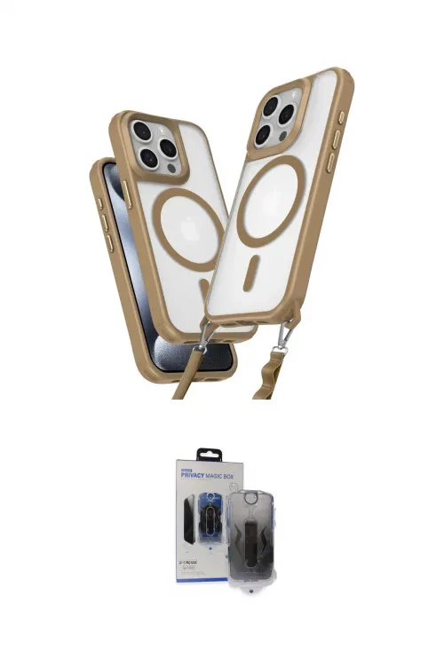 ieg™ iPhone 15 Pro Max Kılıf Atlas Doku Koleksiyonu - Siyah Vanessa Magic Hayalet Cam