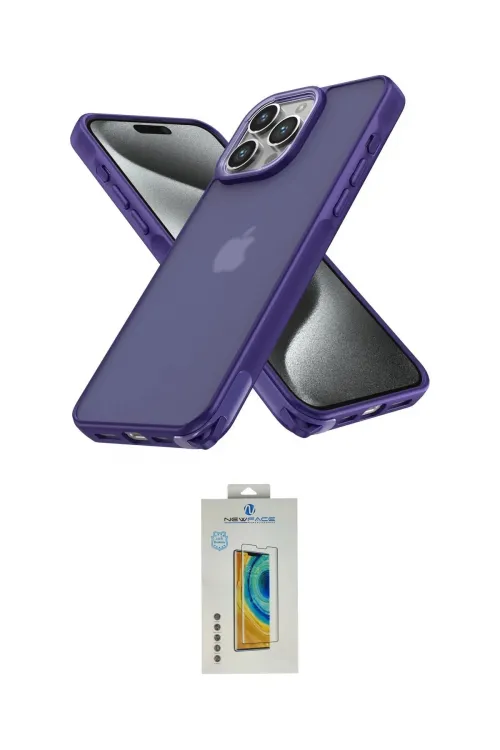 ieg™ iPhone 15 Pro Max Kılıf Atlas Form - Siyah Polymer Nano Ekran Koruyucu
