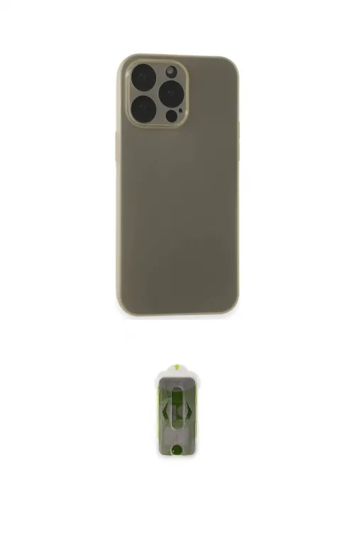 ieg™ iPhone 15 Pro Max Kılıf Atlas Minimal Prime - Siyah Joko Magic 5D Hayalet Cam