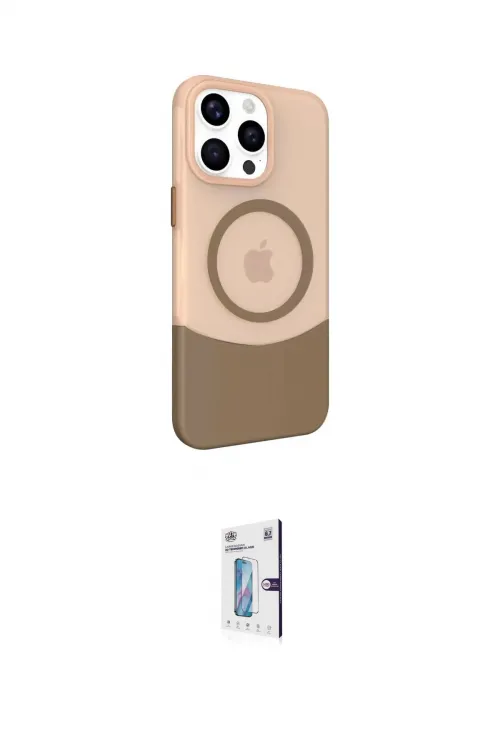 ieg™ iPhone 15 Pro Max Kılıf Çekirdek Asil Özel Seri - Siyah Bilvis 0.18mm Plus Cam Ekran Koruyucu