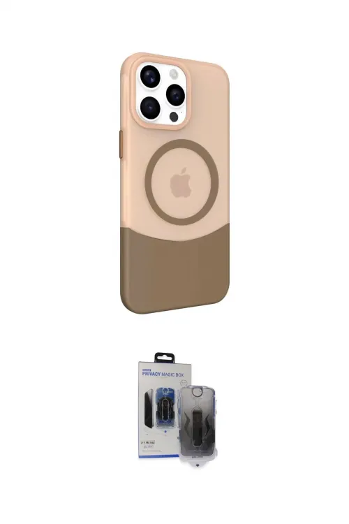 ieg™ iPhone 15 Pro Max Kılıf Çekirdek Asil Özel Seri - Siyah Vanessa Magic Hayalet Cam