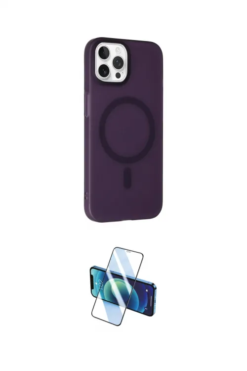 ieg™ iPhone 15 Pro Max Kılıf Çekirdek Modern Prime - Siyah 3D Antistatik Seramik Nano Ekran Koruyucu