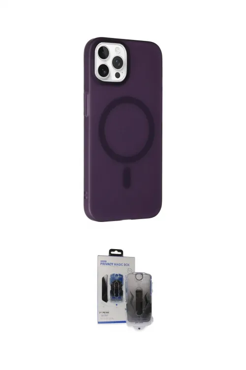 ieg™ iPhone 15 Pro Max Kılıf Çekirdek Modern Prime - Siyah Vanessa Magic Hayalet Cam