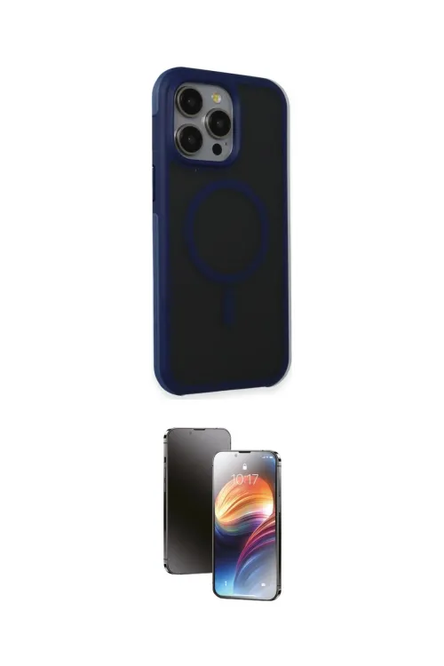 ieg™ iPhone 15 Pro Max Kılıf Çekirdek Yansıma Prime - Siyah 3D Antistatik Mat Seramik Nano Ekran Koruyucu