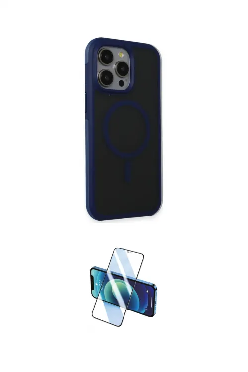 ieg™ iPhone 15 Pro Max Kılıf Çekirdek Yansıma Prime - Siyah 3D Antistatik Seramik Nano Ekran Koruyucu