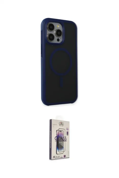 ieg™ iPhone 15 Pro Max Kılıf Çekirdek Yansıma Prime - Siyah Bilvis 3D Cam Ekran Koruyucu