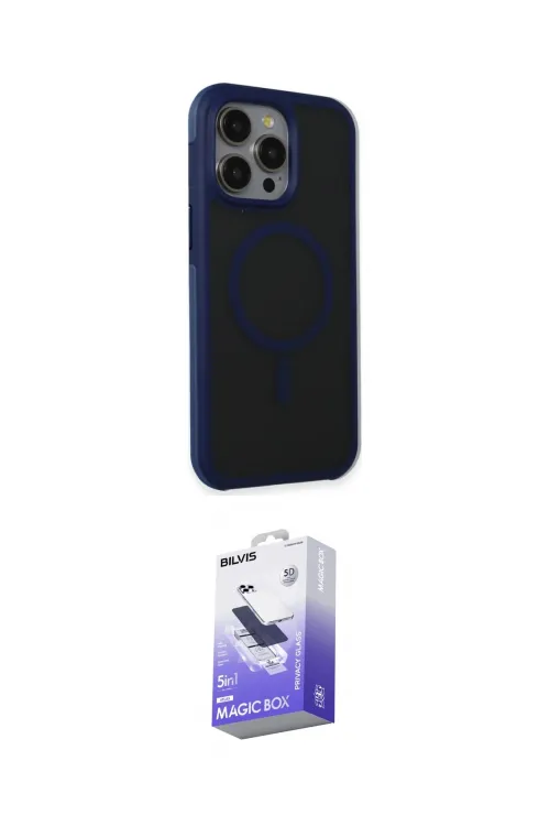 ieg™ iPhone 15 Pro Max Kılıf Çekirdek Yansıma Prime - Siyah Bilvis 5in1 5D Magic Hayalet Cam Ekran Koruyucu