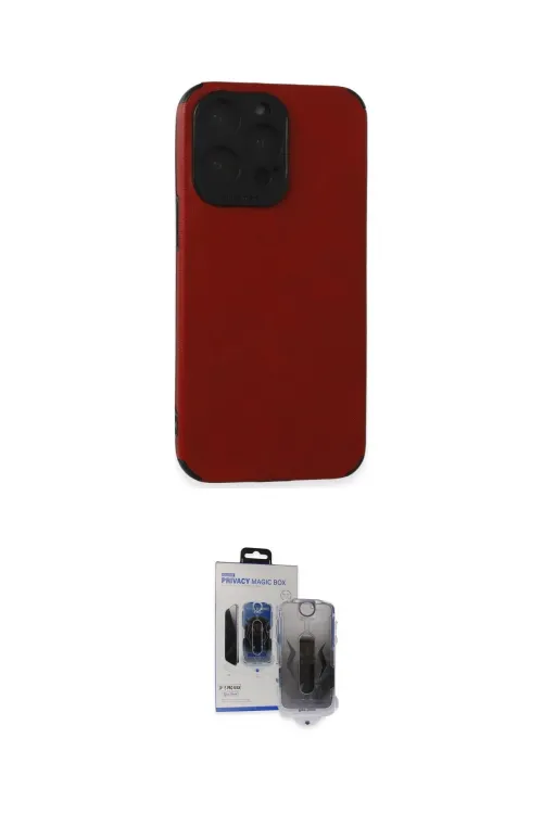 ieg™ iPhone 15 Pro Max Kılıf Doruk Asil Koleksiyonu - Siyah Vanessa Magic Hayalet Cam