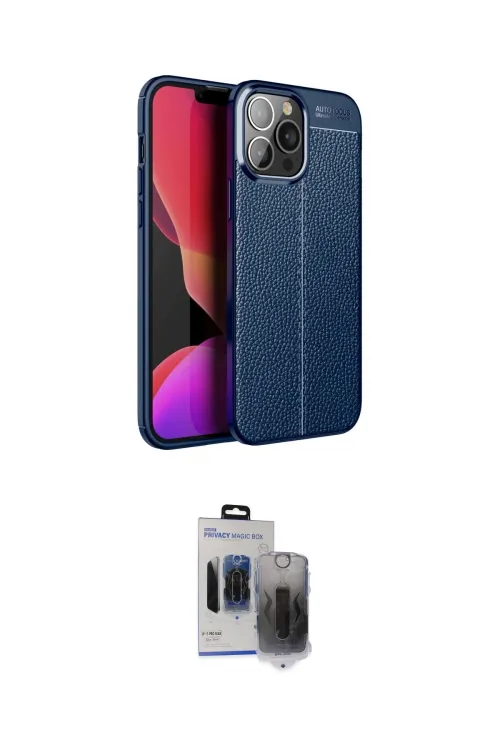 ieg™ iPhone 15 Pro Max Kılıf Doruk Klasik Özel Seri - Siyah Vanessa Magic Hayalet Cam