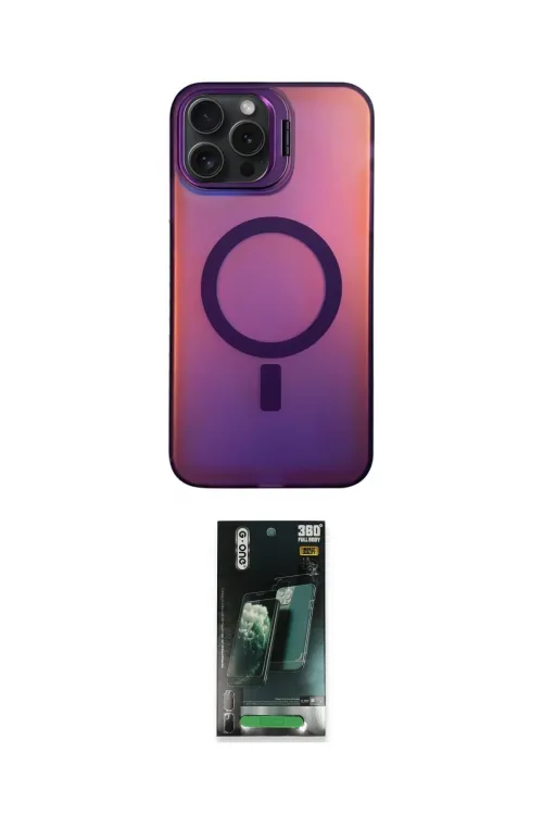 ieg™ iPhone 15 Pro Max Kılıf Doruk Klasik Prime - Şeffaf 360 Full Body Arka Koruyucu