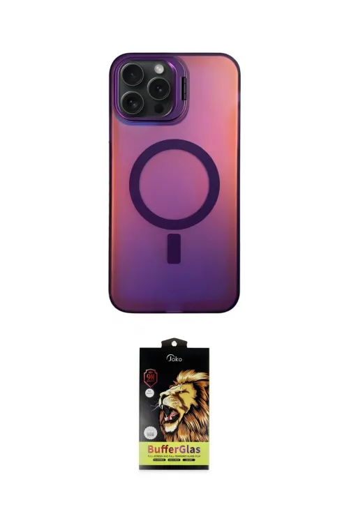 ieg™ iPhone 15 Pro Max Kılıf Doruk Klasik Prime - Siyah Buffer Cam Ekran Koruyucu