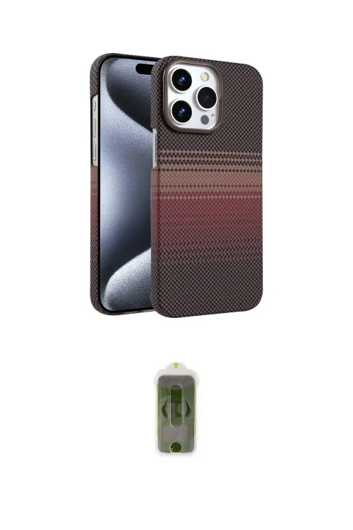 ieg™ iPhone 15 Pro Max Kılıf Doruk Serisi - Siyah Joko Magic 5D Hayalet Cam