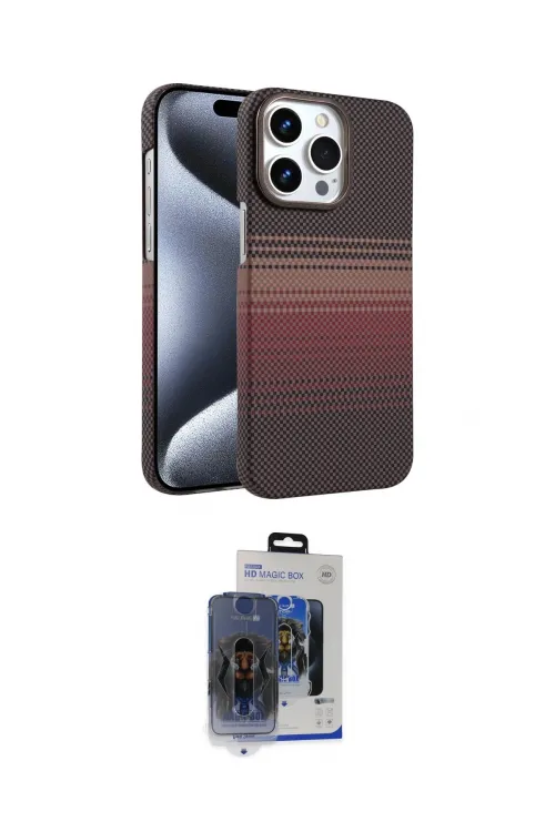 ieg™ iPhone 15 Pro Max Kılıf Doruk Serisi - Siyah Vanessa Magic Cam