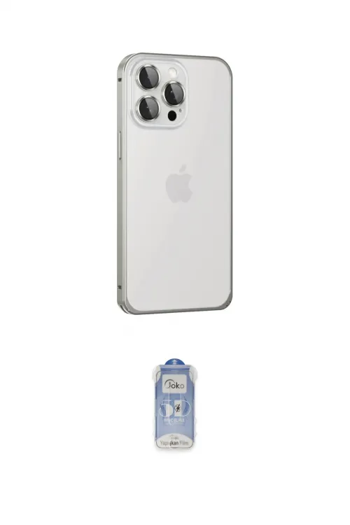 ieg™ iPhone 15 Pro Max Kılıf Eksen Form Serisi - Siyah Joko Magic 5D Cam