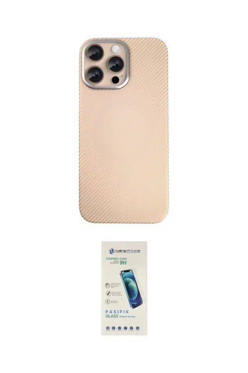 ieg™ iPhone 15 Pro Max Kılıf Eksen Prime - Şeffaf Pasifik Cam Ekran Koruyucu