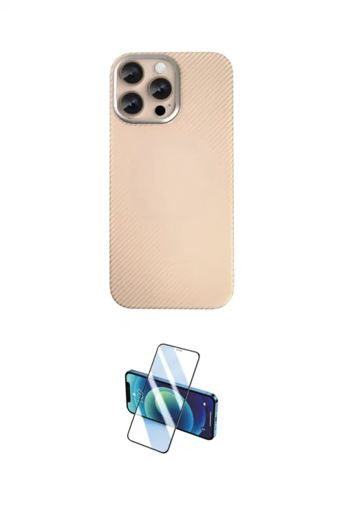 ieg™ iPhone 15 Pro Max Kılıf Eksen Prime - Siyah 3D Antistatik Seramik Nano Ekran Koruyucu