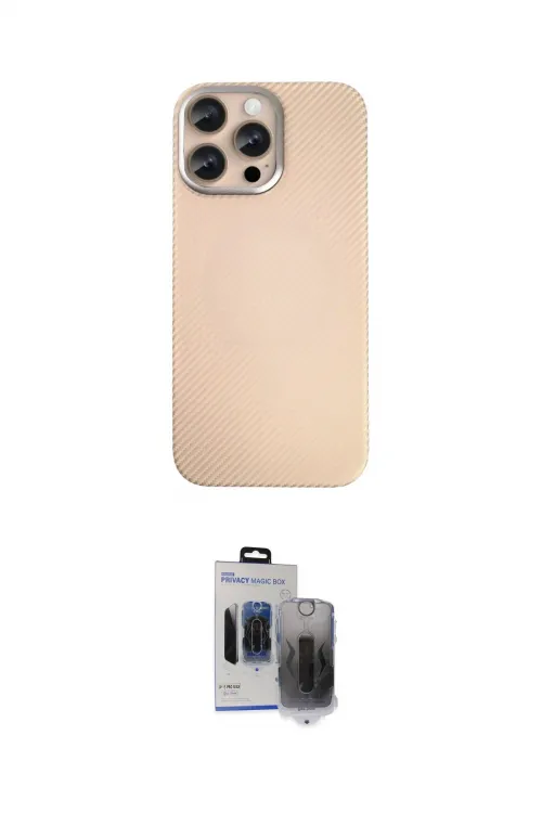 ieg™ iPhone 15 Pro Max Kılıf Eksen Prime - Siyah Vanessa Magic Hayalet Cam