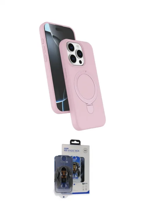 ieg™ iPhone 15 Pro Max Kılıf İz Işık Koleksiyonu - Siyah Vanessa Magic Cam
