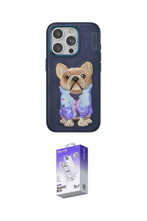 ieg™ iPhone 15 Pro Max Kılıf İz Minimal Koleksiyonu - Siyah Bilvis 5in1 3D Magic Cam Ekran Koruyucu