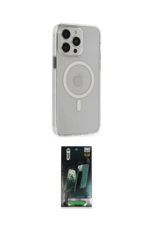 ieg™ iPhone 15 Pro Max Kılıf Kıvılcım Asil Özel Seri - Siyah 360 Mat Full Body Arka Koruyucu
