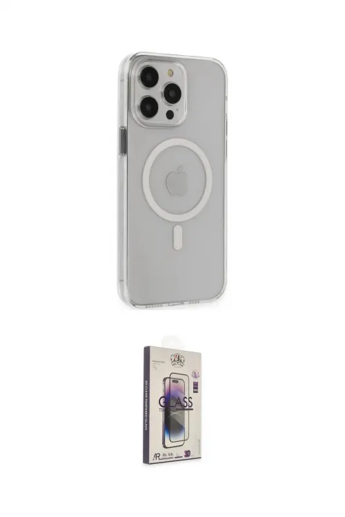 ieg™ iPhone 15 Pro Max Kılıf Kıvılcım Asil Özel Seri - Siyah Bilvis 3D Cam Ekran Koruyucu