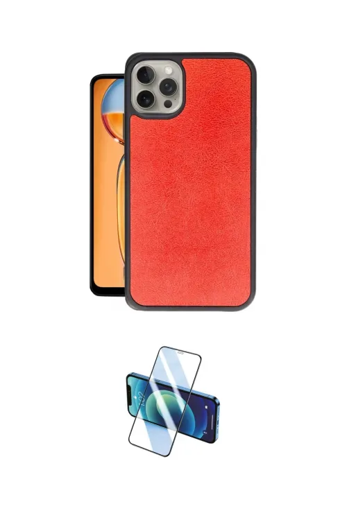 ieg™ iPhone 15 Pro Max Kılıf Kıvılcım Işık Serisi - Siyah 3D Antistatik Seramik Nano Ekran Koruyucu