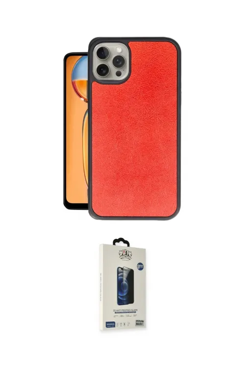 ieg™ iPhone 15 Pro Max Kılıf Kıvılcım Işık Serisi - Siyah Bilvis Hayalet Cam Ekran Koruyucu