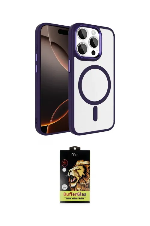ieg™ iPhone 15 Pro Max Kılıf Kıvılcım Prime - Siyah Buffer Cam Ekran Koruyucu